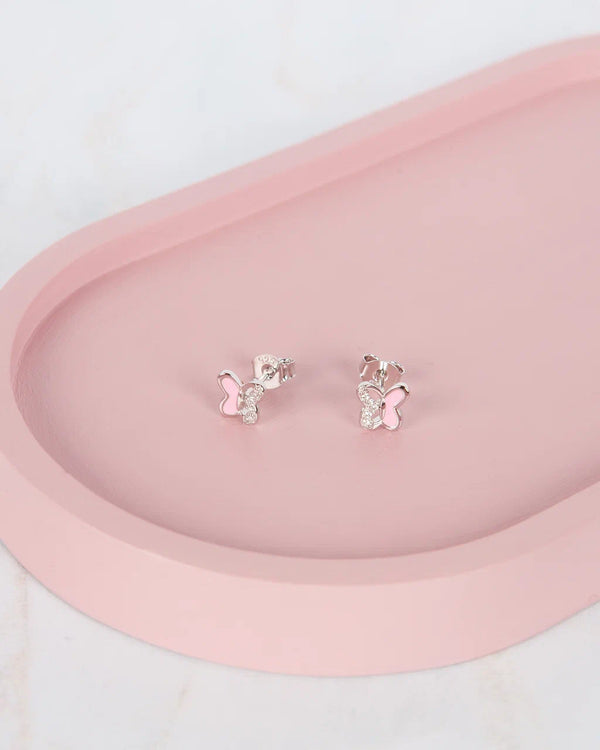 Pink Butterfly Earrings