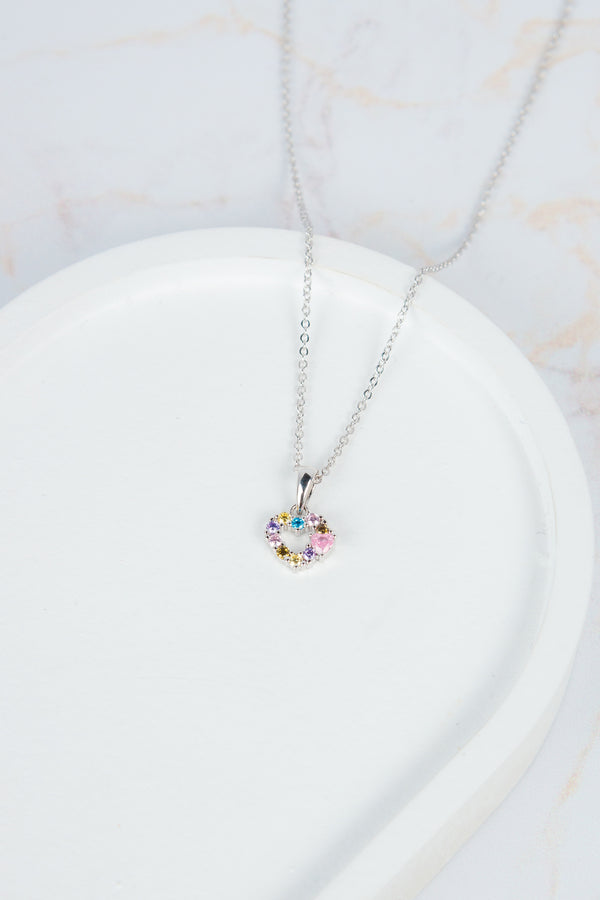 Colorful heart necklace