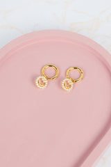 Smile gold plated earrings