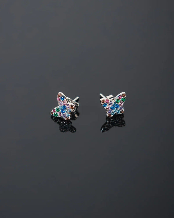 Rainbow butterfly earrings